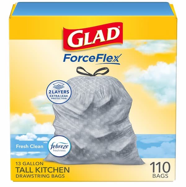 Glad Tall Kitchen Drawstring Trash Bags (110 count) only $15.17 shipped!