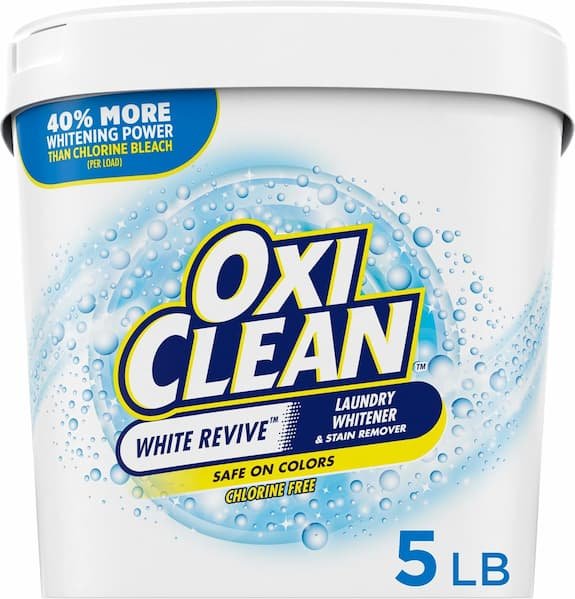 OxiClean White Revive Laundry Whitener and Stain Remover Powder, 5 lb only $9.49 shipped!