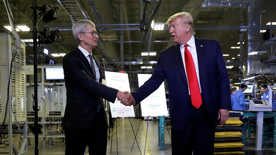 Apple faces steep tariffs