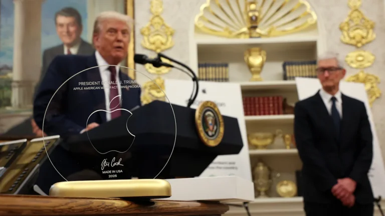 Apple stock rises again after Trump and CEO Tim Cook appear at the White House to tout U.S. investment