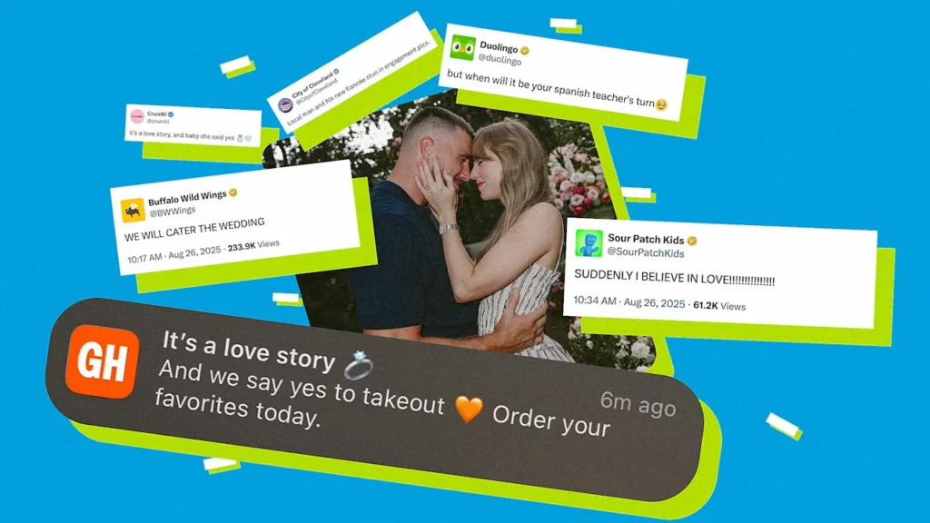 The brands were ready for Taylor Swift’s engagement