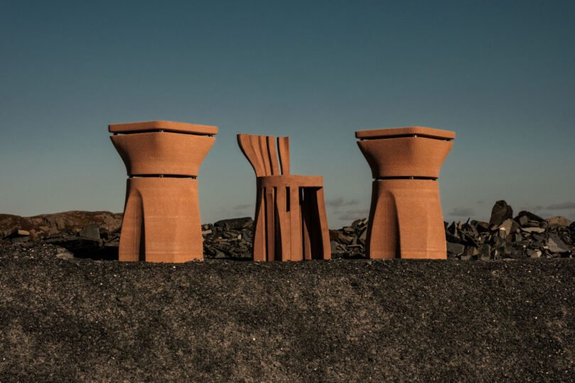 Roc H Biel Turns Wood Dust Into Column-Inspired Furniture