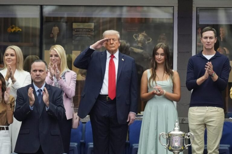 Trump arrives at US Open to mixed reception; Match delayed for security