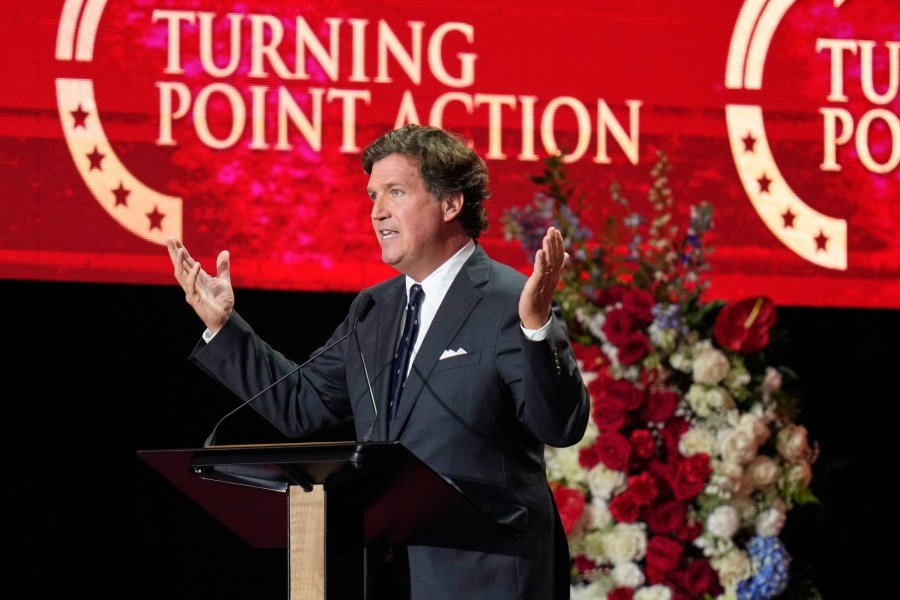 Tucker Carlson faces accusations of antisemitism over Kirk eulogy