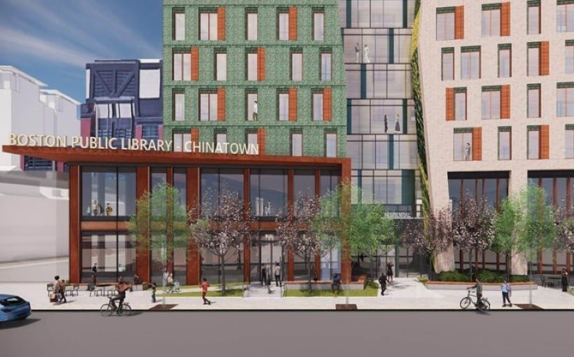 Affordable Units, Public Library to Rise on City-Owned Parking Lot in Boston’s Chinatown