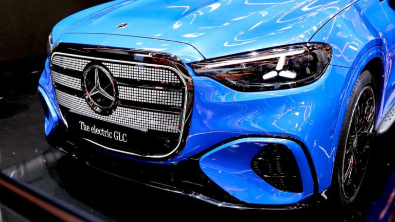 Star-Stricken Mercedes GLC EV Has A Grille Big Enough To Swallow A BMW iX3