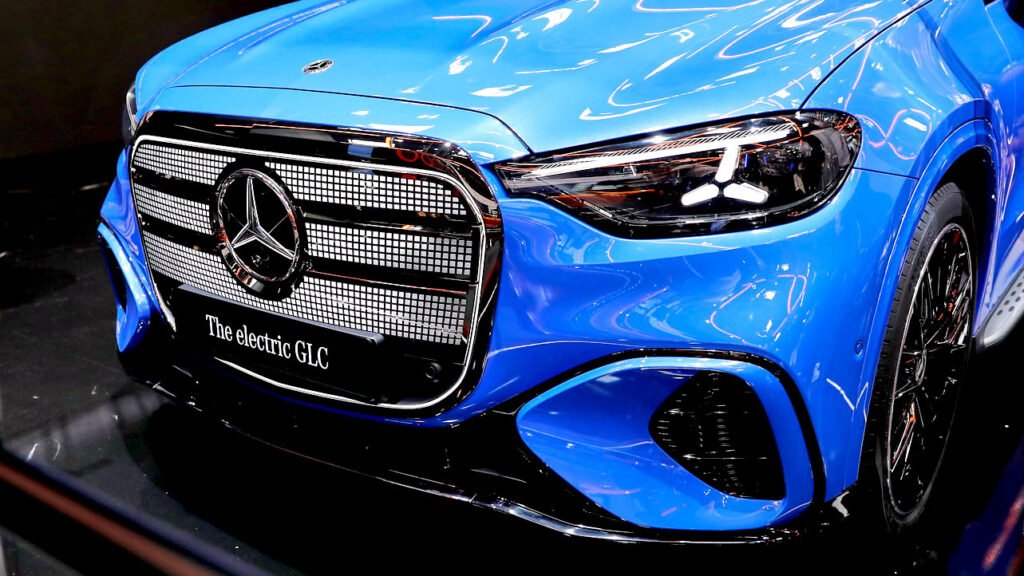 Star-Stricken Mercedes GLC EV Has A Grille Big Enough To Swallow A BMW iX3