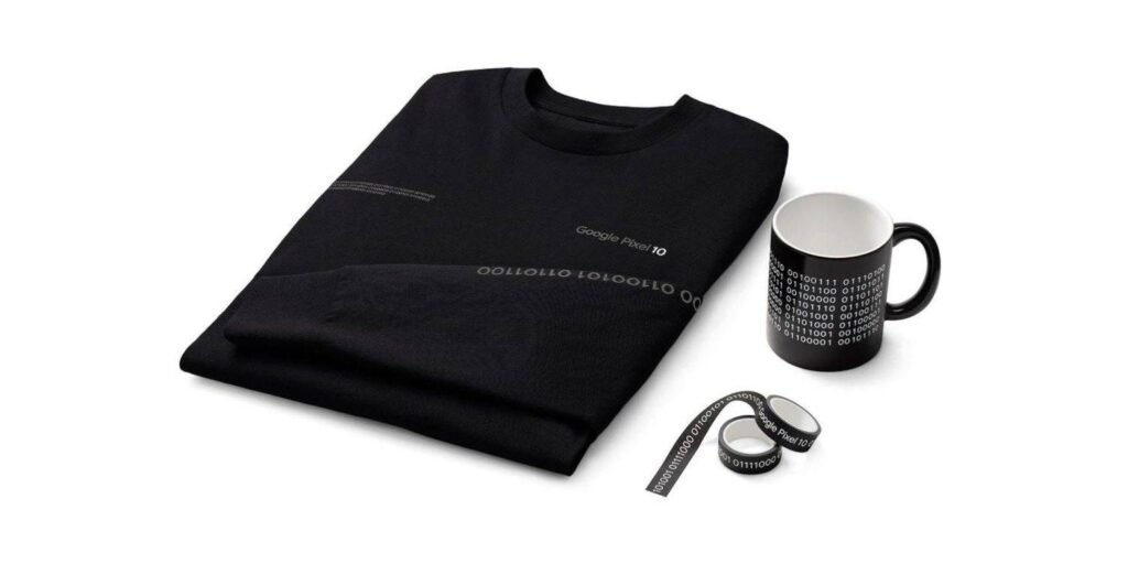 Geek Out With Google Pixel 10 Merch: $40 Shirt, $20 Mug, $5 Tape