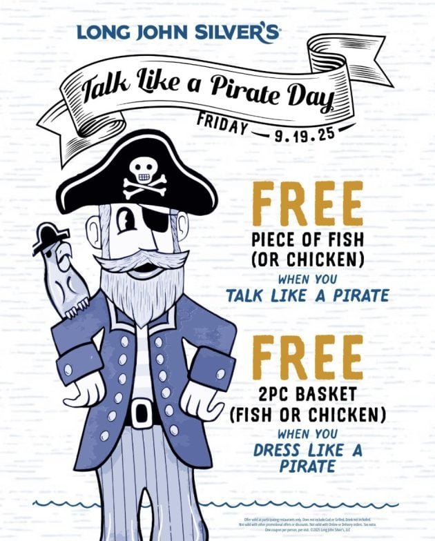 Long John Silver’s: Free Fish on September 19th!