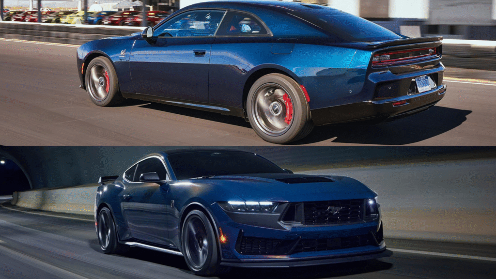 Check Out The Dodge Daytona Scat Pack EV Before Buying A Ford Mustang GT Dark Horse