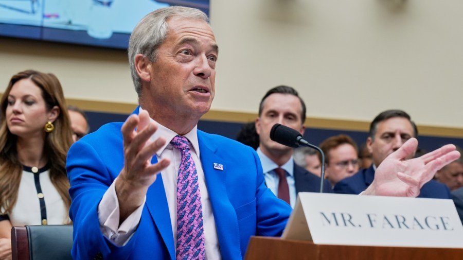 Raskin spars with UK's Farage during free speech hearing