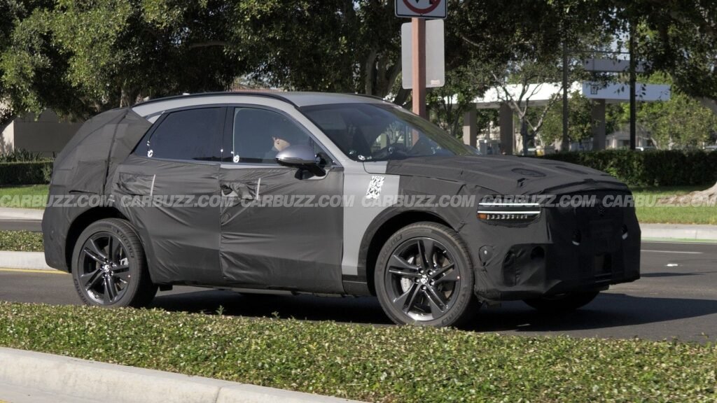 Genesis GV70 EREV Prototype Spied With Its Charging Door Showing