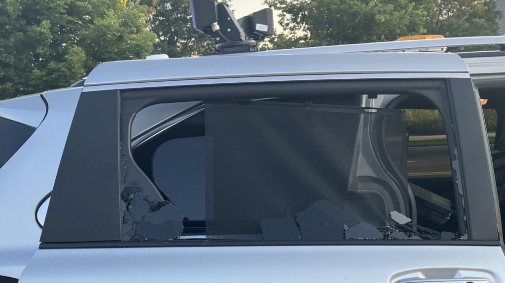 Man Attacks Police Photo Enforcement Van, Gets Caught On Camera