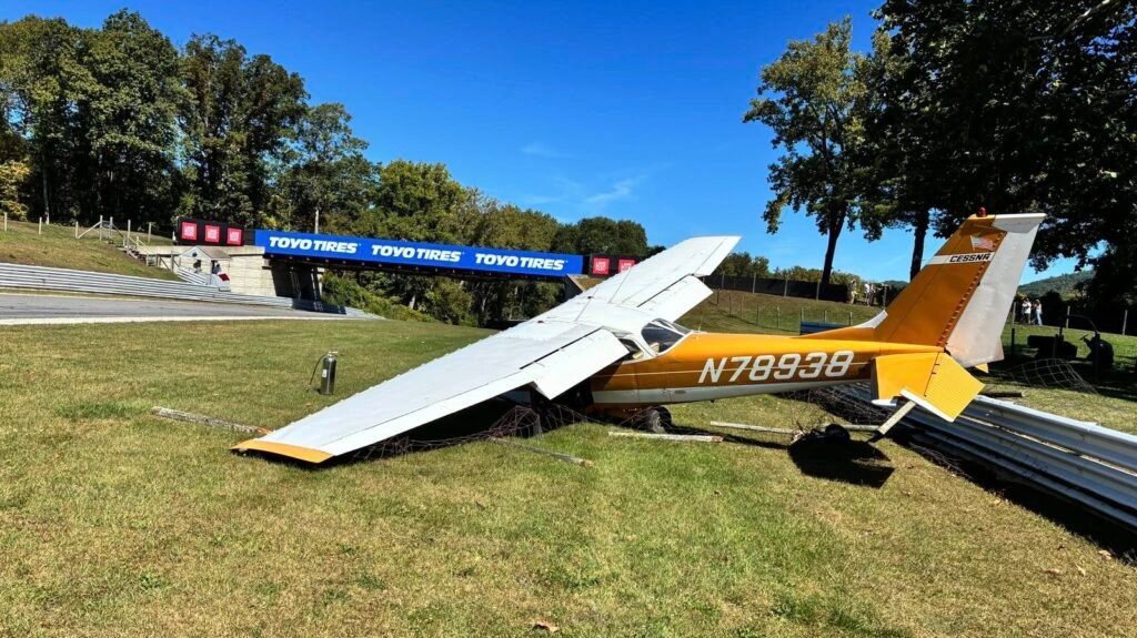 Small Plane Makes Emergency Landing At Lime Rock Park