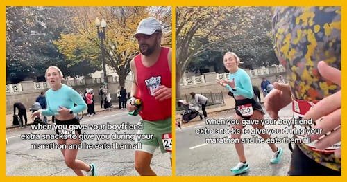 This Boyfriend Ate All His Girlfriend's Marathon Snacks
