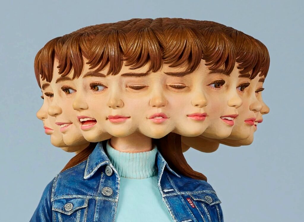 Yoshitoshi Kanemaki’s Sculptures Sport Kaleidoscopic Expressions in Their Search for a ‘True Self’