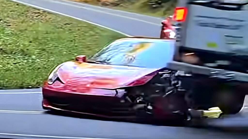 Ferrari Takes On Tail Of The Dragon, Takes Out U-Haul