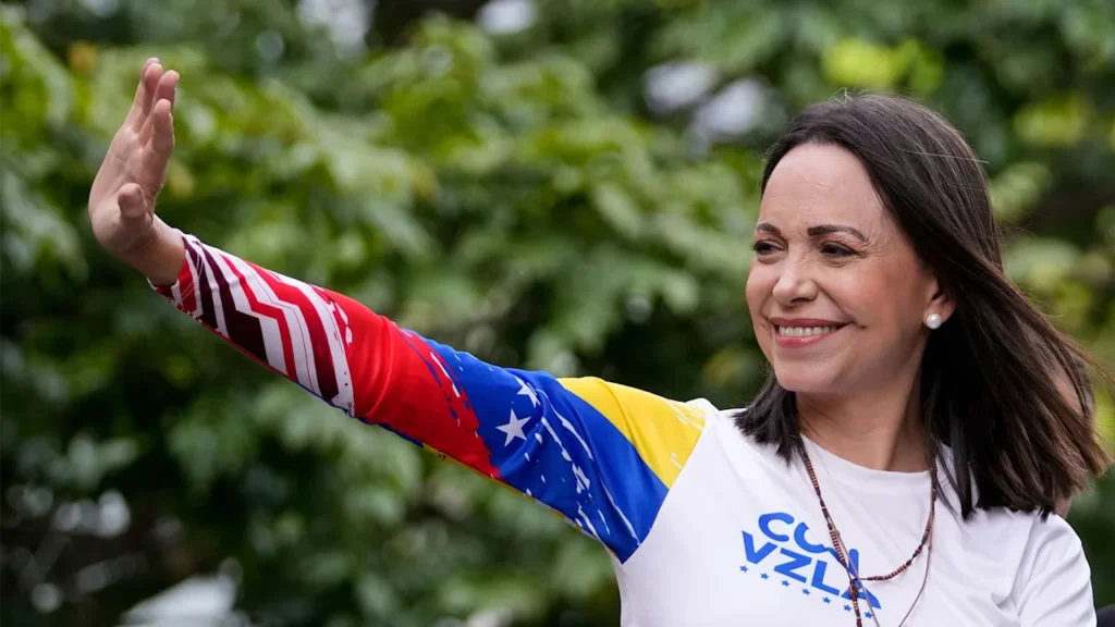 The winner of the 2025 Nobel Peace Prize is Venezuelan opposition leader María Corina Machado