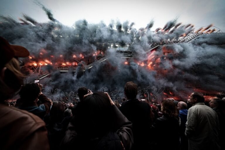 Activists Protest Fireworks Display at Centre Pompidou 