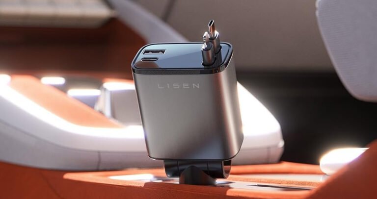 Cut down on car clutter with this $16 four-port car charger