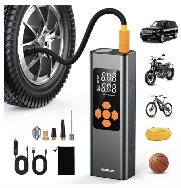 Tire Inflator Portable Air Compressor only $19.99 (Reg. $100!)