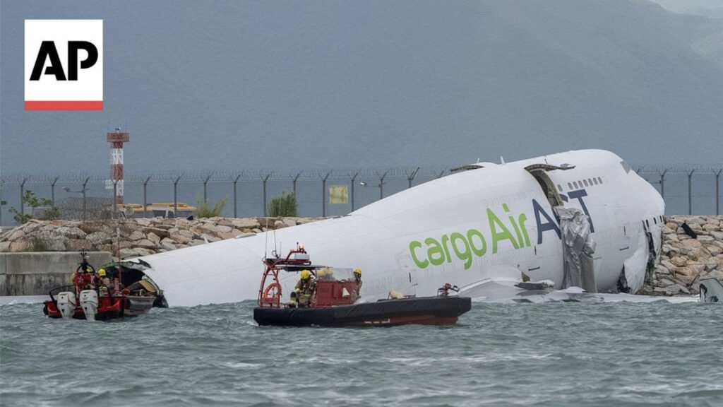 Boeing 747 Freighter Skids Off Runway Into The Sea, Killing Two