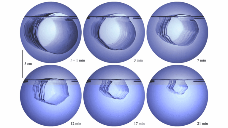 Melting Cylinders of Ice Reveal an Iceberg’s Tipping Point