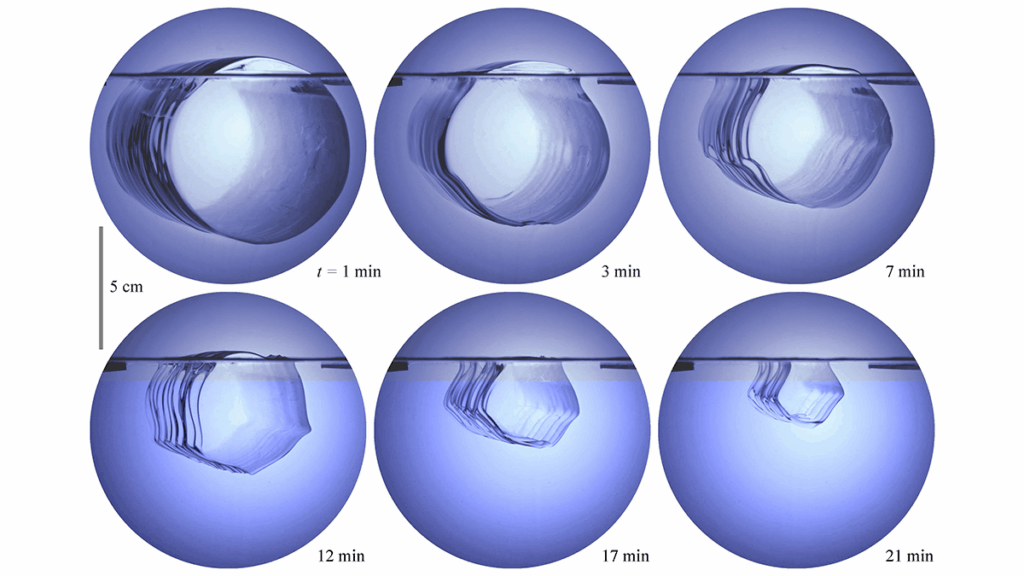 Melting Cylinders of Ice Reveal an Iceberg’s Tipping Point