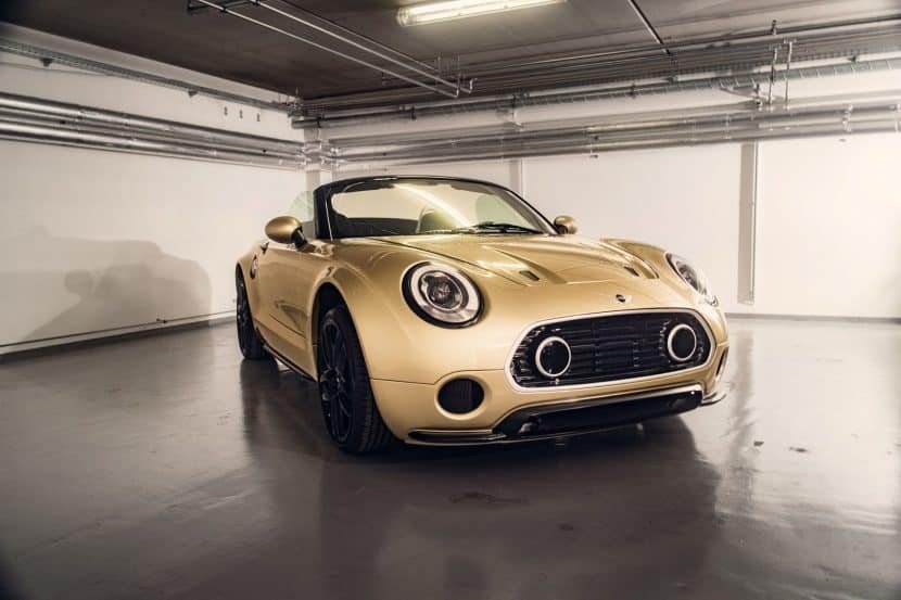 New Gold MINI Superleggera Surfaces — Hybrid Prototype Looks Ready for Production