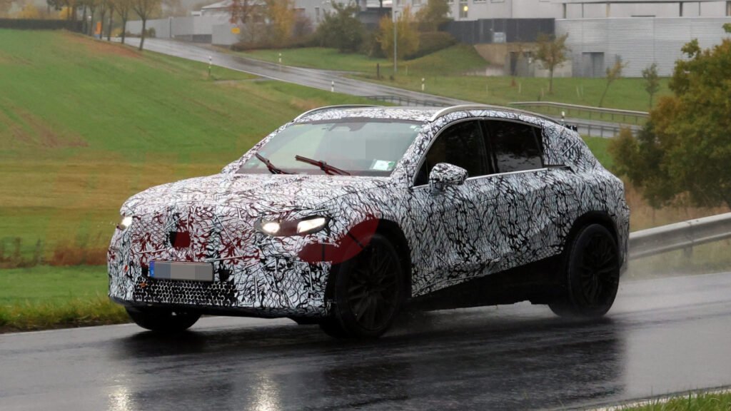 SPIED: Mercedes-AMG’s New Electric SUV Has a Spoiler Straight Off a Hypercar