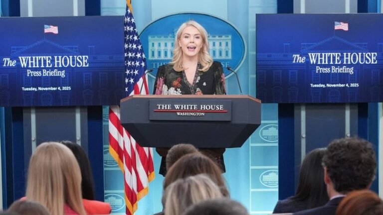 Watch live: White House briefs press ahead of House vote to end shutdown