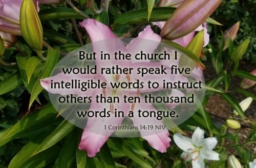 Encouraging Speech – 1 Corinthians 14:19