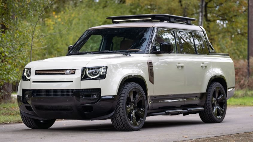 A Land Rover Defender pick-up truck with a 419bhp V8! What’s not to love?