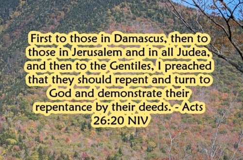 Demonstrating Repentance – Acts 26:20