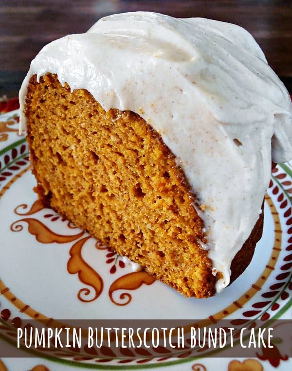 Pumpkin Butterscotch Bundt Cake with Cream Cheese Frosting