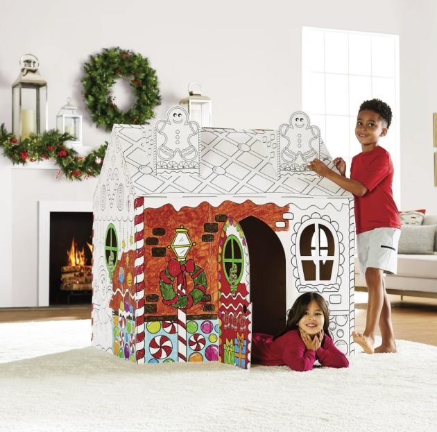 Build & Color Gingerbread Playhouse Cardboard Craft only $15!