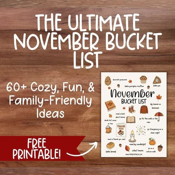 Free Printable Ultimate November Bucket List