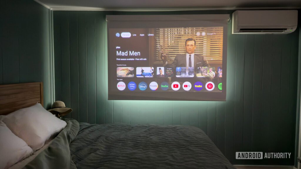 What I learned after using a Google TV projector in my bedroom for 30 days