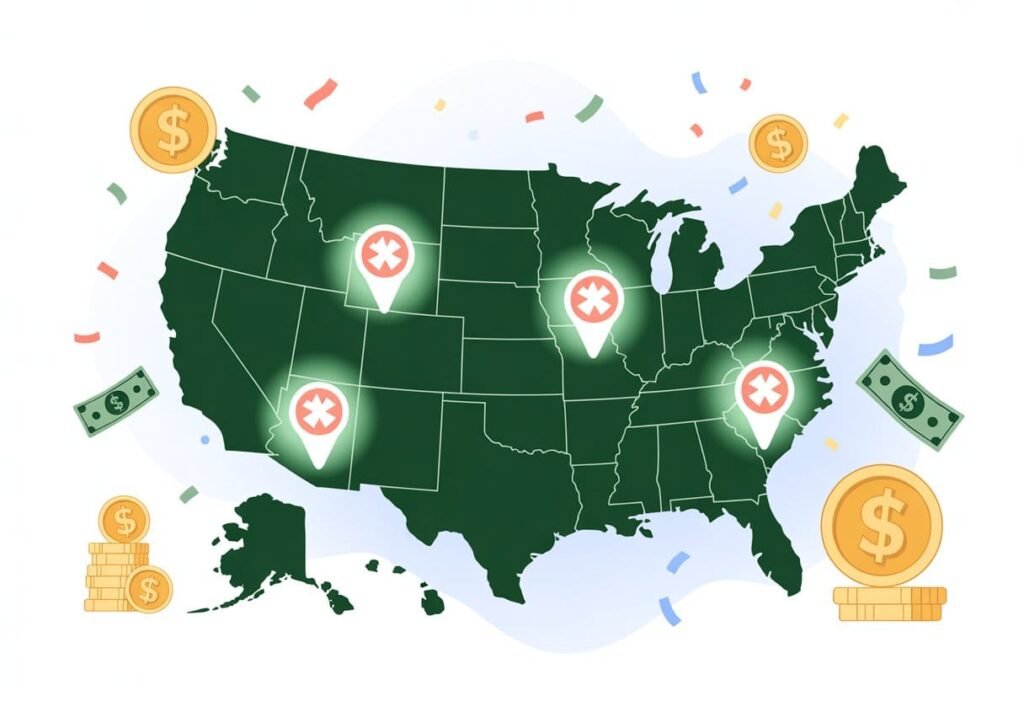 Mapping America’s Biggest Winners: The U.S. States With the Most Sweepstakes Jackpots