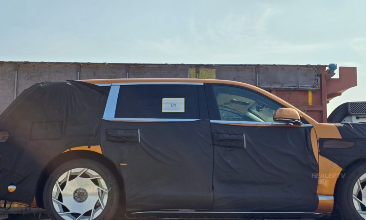 Genesis GV90 Magma Spied Testing as Brand’s First Full-Size Performance SUV