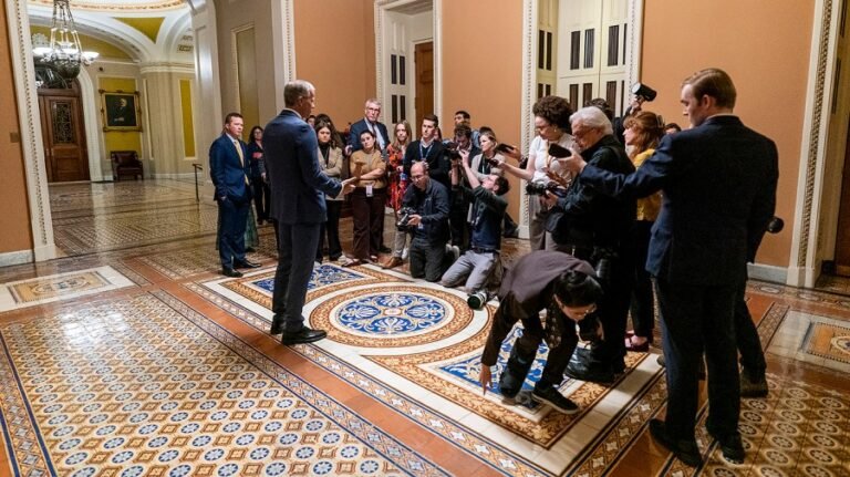 Live updates: Senate sends government shutdown deal to House; Trump to salute vets at Arlington
