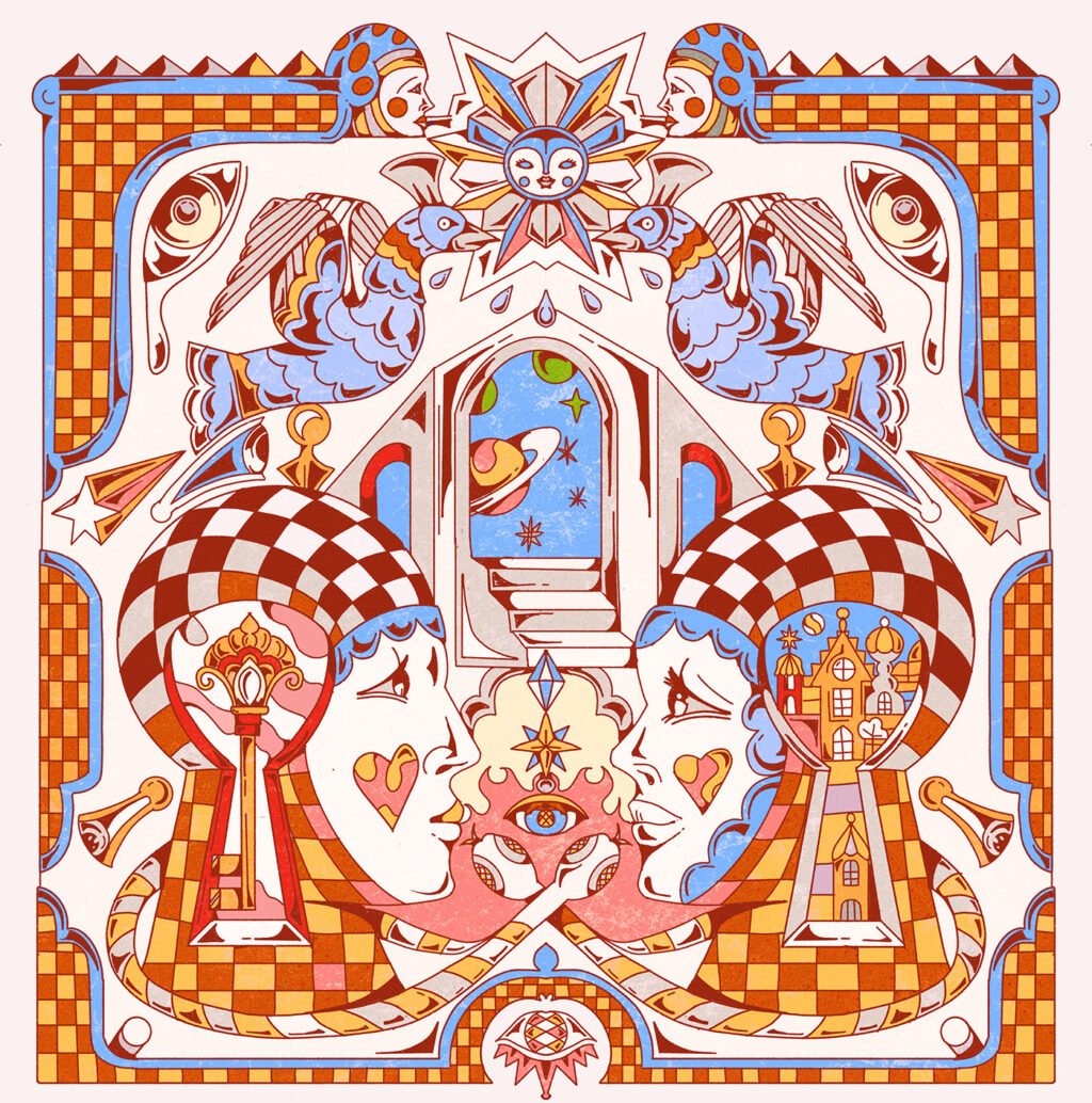 Delight in the Color and Symmetry of YoAz’s Kaleidoscopic Digital Illustrations