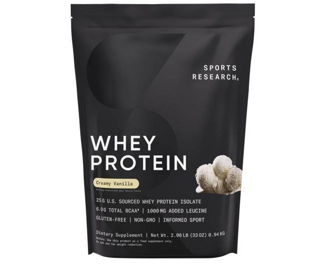 Sports Research Whey Protein Isolate (2.1 lbs) only $22.73 shipped!