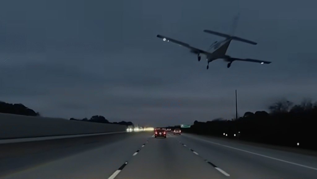 Dash Cam Captures Plane Making Emergency Landing On Top of a Moving Toyota Camry