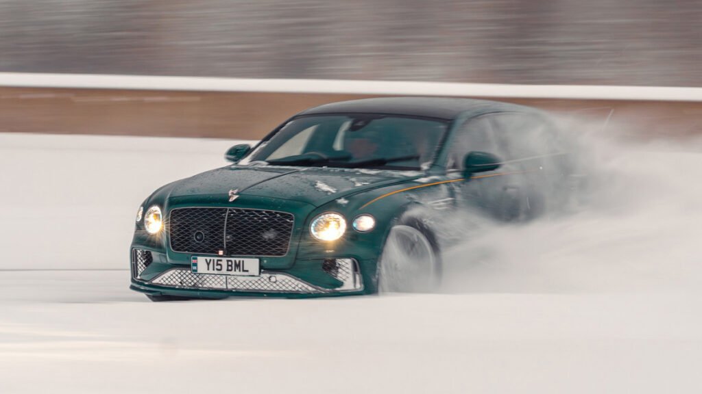 Bentley’s 771-HP Flying Spur Speed Just Set a Lap Record on 12 Inches of Ice