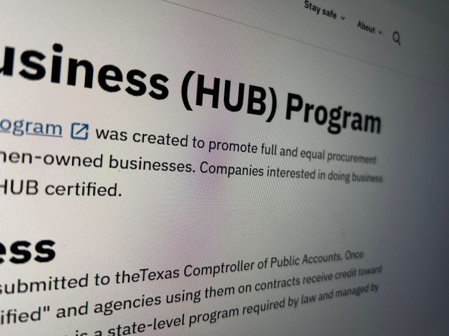 State of Texas: Minority and women-owned businesses cut from HUB program