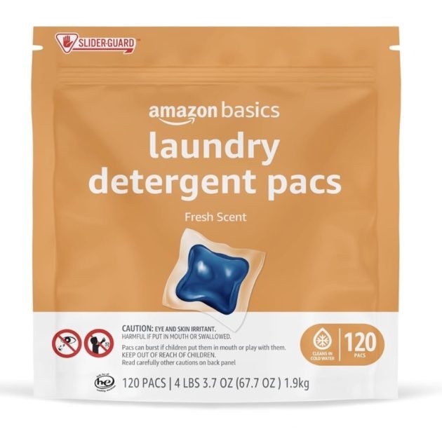 Amazon Basics Laundry Detergent Pacs, 120 Count only $12.59 shipped!