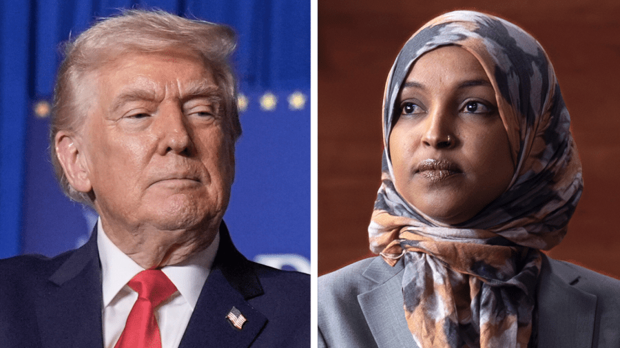 Trump claims without evidence Omar 'probably had herself sprayed'