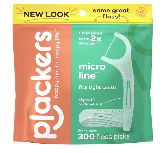 Plackers Micro Line Dental Floss Picks, 300 count only $5.51 shipped!