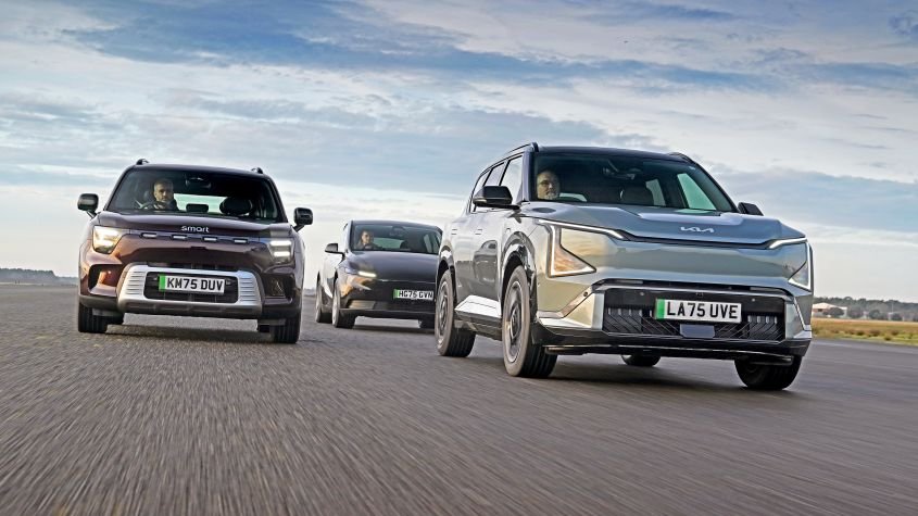 Tesla Model Y, Kia EV5, and Smart #5 - pictures